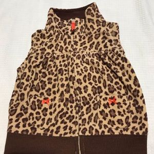 Carter’s cheetah print fleece girls vest!